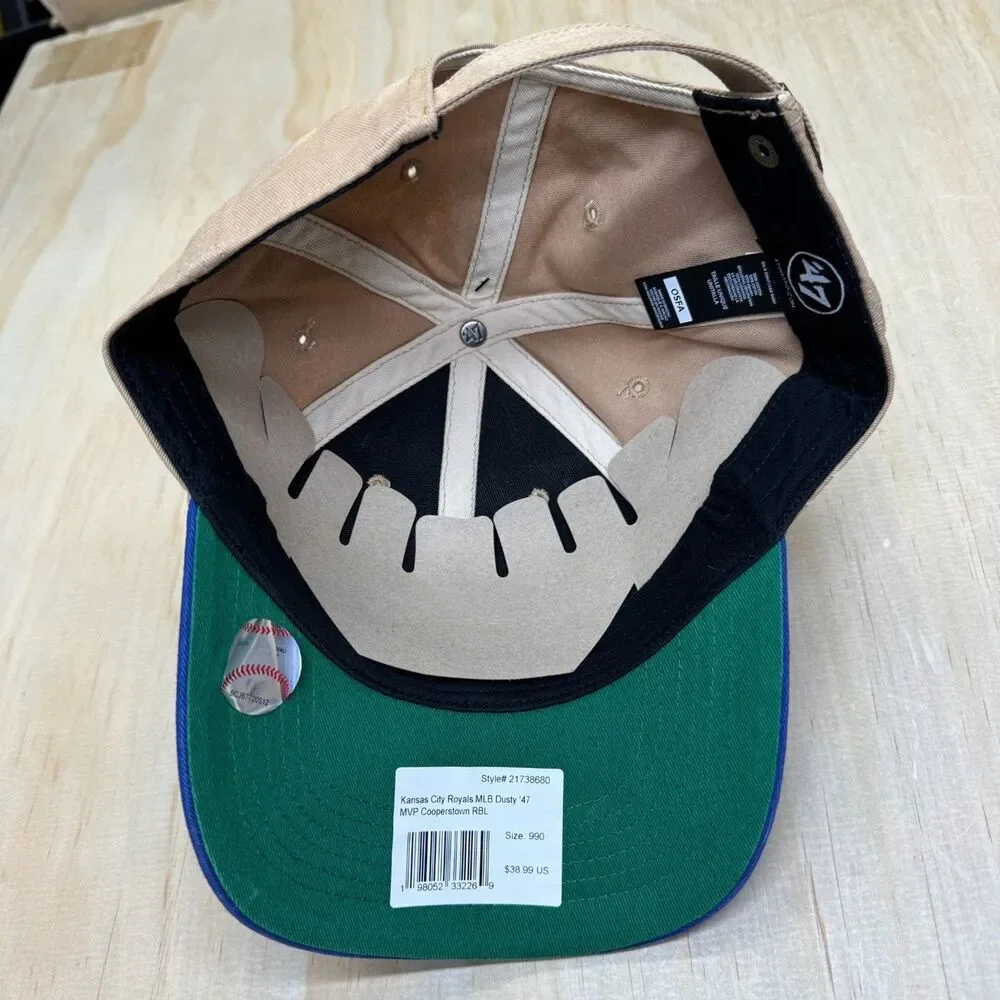 NEW Kansas City Royals '47 Brand MVP Dusty Cooperstown Adjustable Hat Cap OSFM